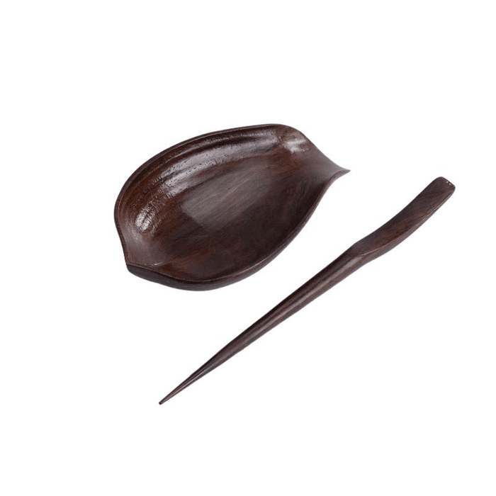 Mr. Nanshan Asked Ye Cha About Tea Leaves And Tea Spoons. Sandalwood 7.4 * 12cm