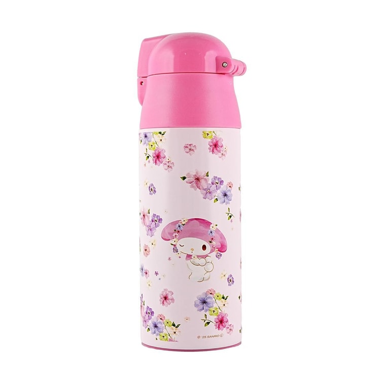 초경량 & 컴팩트 원터치 잠금 스테인리스 스틸 보온 텀블러 – 마이 멜로디 파스텔 브라이트 수채화 플로럴 7