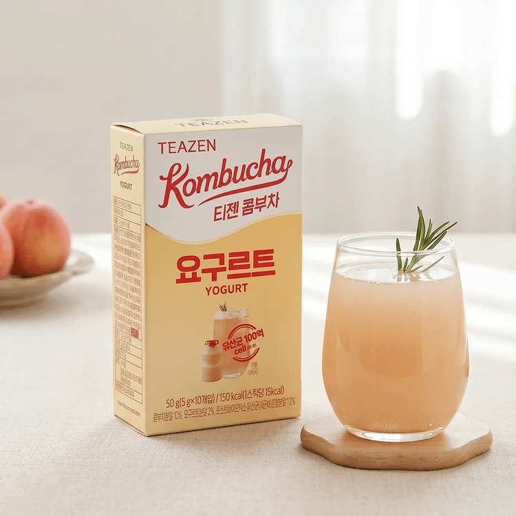 Teazen Kombucha Drink Yogurt Flavor, 10 Packets 1.76 oz【TWICE