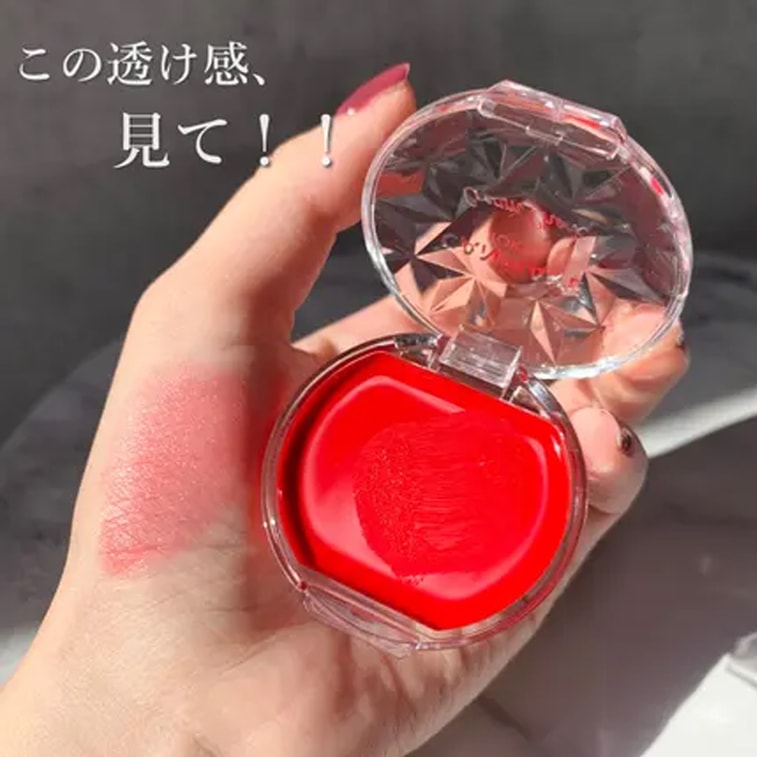[Livraison directe du Japon] Japon CANMAKE Rouge à joues mono couleur naturel longue durée hydratant double usage lèvres et joues KANMEI Crème de fard à joues fantaisie CL01 Rouge transparent 1 pièce 5