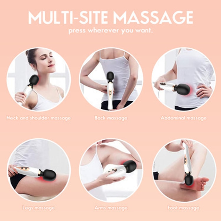 Strong shock vibration massage stick large fairy stick white - Yami.com