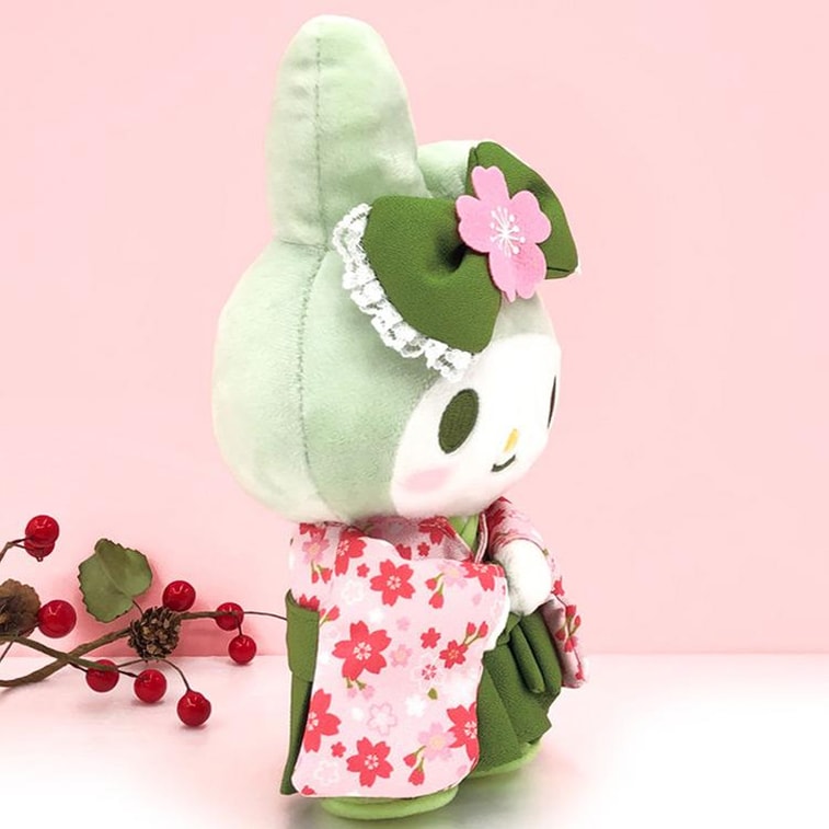 [Livraison directe du Japon] Sanrio Japon My Melody Série de kimonos matcha Porte-clés en peluche Pendentif 1 pièce 3