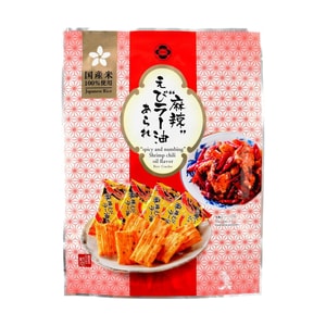 Morihaku Rice Cracker Spicy and Numbing Shrimp Chili Oil Flavor,1.12 oz