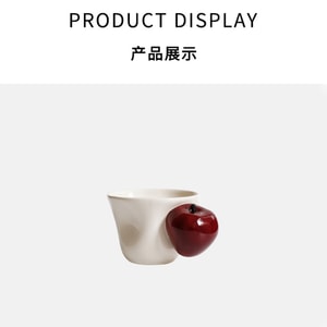 [中国直送] Qintaitai オリジナルデザイン クリエイティブ バナナとリンゴ セラミック ウォーターマグ カップルマグ 誕生日 クリスマス ギフトパック (リンゴ 1 個)