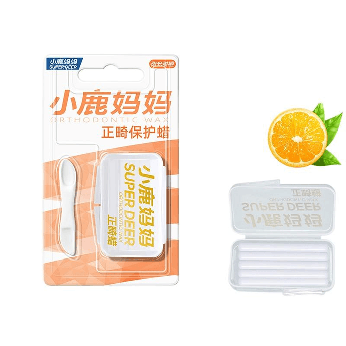 【中国直邮】 小鹿妈妈 口腔正畸保护蜡 阳光甜橙2.8g*1盒