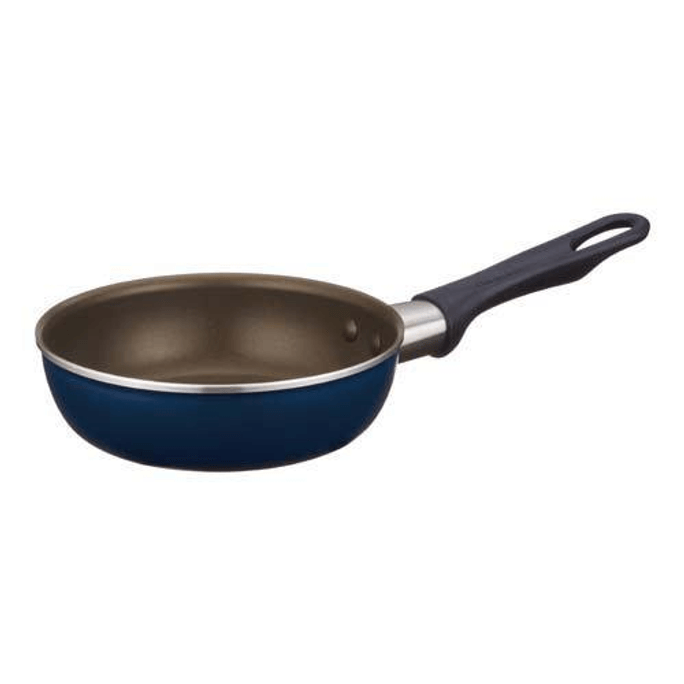 THERMOS Double-layer stainless steel wok Gas-only navy blue