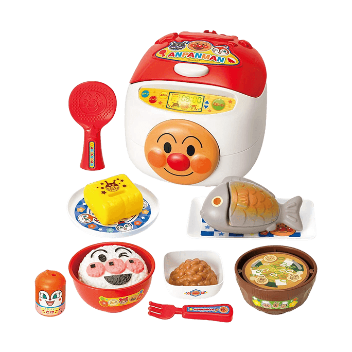 日本ANPANMAN面包超人 宝宝电饭煲厨房场景玩具 元气100倍日料套装 3岁以上适用