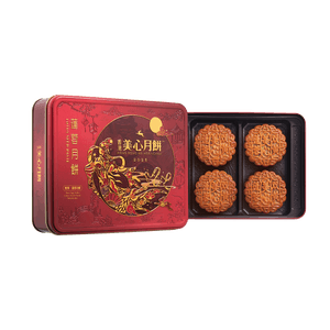 香港美心雙黃蓮蓉月餅禮盒 4枚入 740g【廣式傳統】【現貨】【中秋佳節】