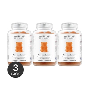 Rose Iron Gummy, Formulated with Highly Absorptive Iron 12mg & Vitamin C, 60ct *3【Value Pack】
