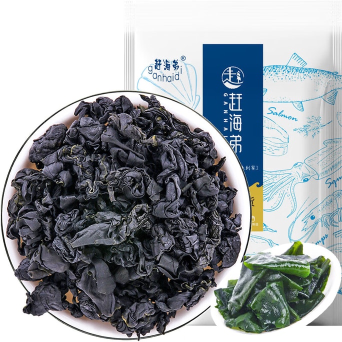 【中国直邮】 赶海弟 凉拌菜下饭下酒菜 南北干货 干裙带菜叶120g