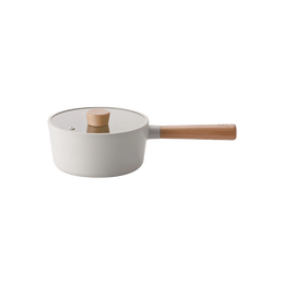 Fika Milk Pot with Glass Lid and Wooden Handle 1.2 qt