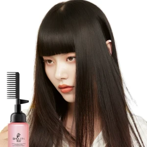 Straight hair cream 220ml * 1 packs, one comb straight, no straightening hair cream for home use, protein correction, softening and smoothing, one comb straight, natural roll, sofa softening and strai