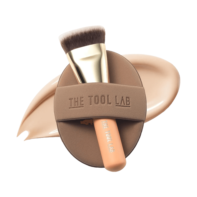 韩国THE TOOL LAB All Day Fitting Duo Glow超贴合水润底妆刷扑套装【24h持久贴合】【1分钟快速上妆】【Happyrim 同款】