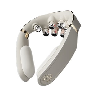 【中国直邮】 SKG 颈椎按摩器 G7系列2代 可折叠 推揉热敷  源头缓解酸痛 米金色 1件