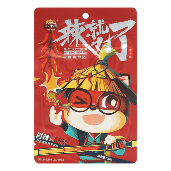 三只松鼠 香辣味海带结解馋洋芋片素食小吃 100g*1袋