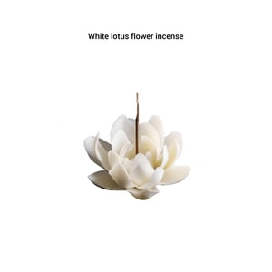 LotusIncense Holder Ceramic Material Zen Aesthetic Design Aromatherapy Decoration for Bedroom and Studyand one piece