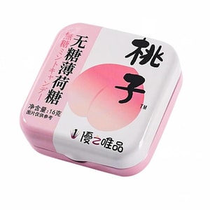 Sugar-free Peach-flavored Mint Candy, 16g