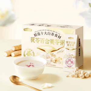 五谷磨房 茯苓百合美苓粥 14条 448g【外白内润 】【即食早餐美龄粥】