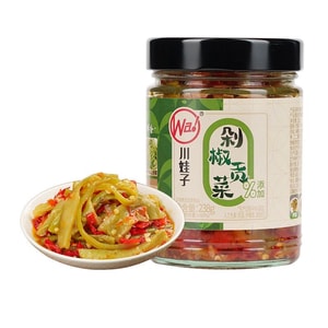【中國直郵】 川娃子 剁椒貢菜香辣脆椒湖南特產辣椒醬 238g 下飯菜鹹菜榨菜拌飯即食