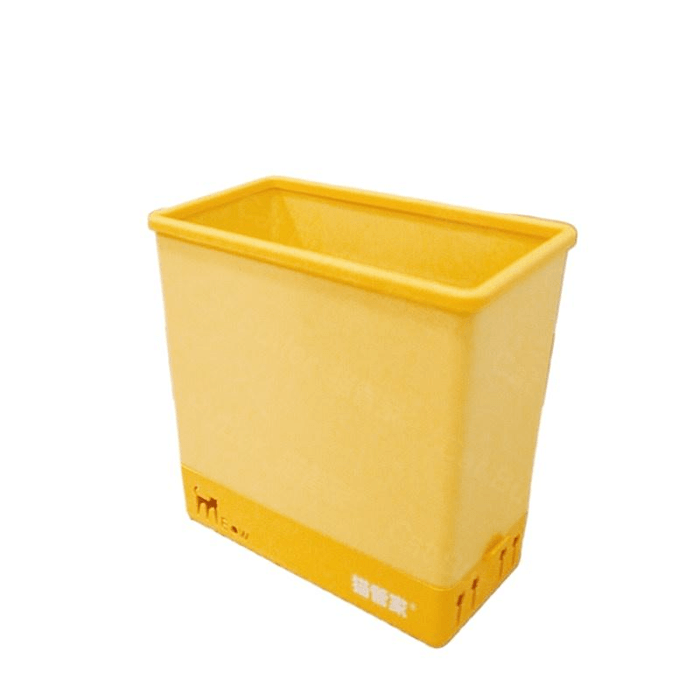 【中国からの直送】キャットバトラー 猫用トイレ、猫の糞処理ボウル、小型黄色ゴミ箱（1個）