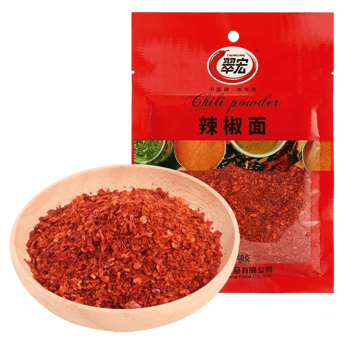 【中国直送】翠紅唐辛子粉 40g×6袋