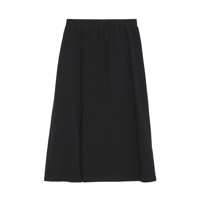 HSPM Solid Color A-Line Versatile Skirt Black M