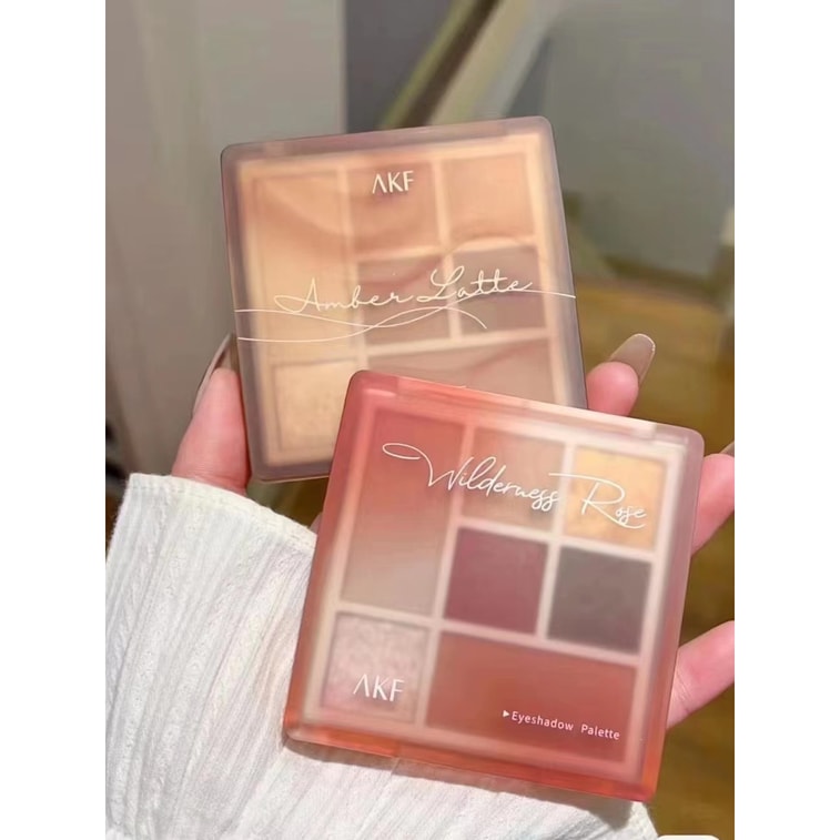 Seven color shiny Earth tone color powder blusher eye shadow plate wild rose 3