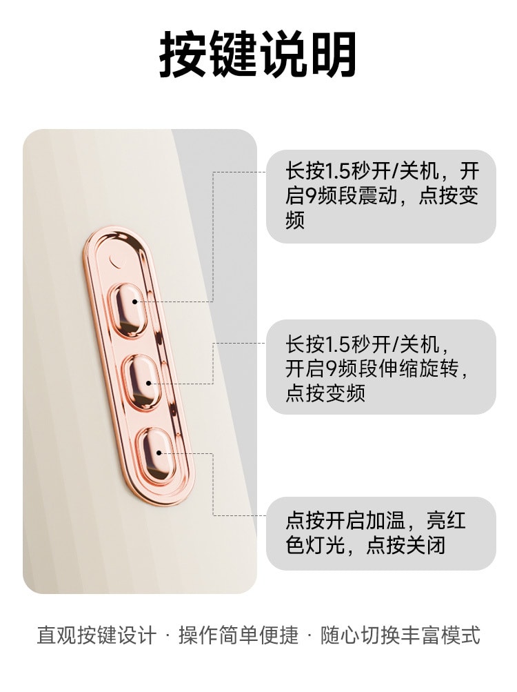 【中国直邮】 姬欲 栀子炮机全自动伸缩抽插震动棒女性自慰器玩具成年人用品入体1个装