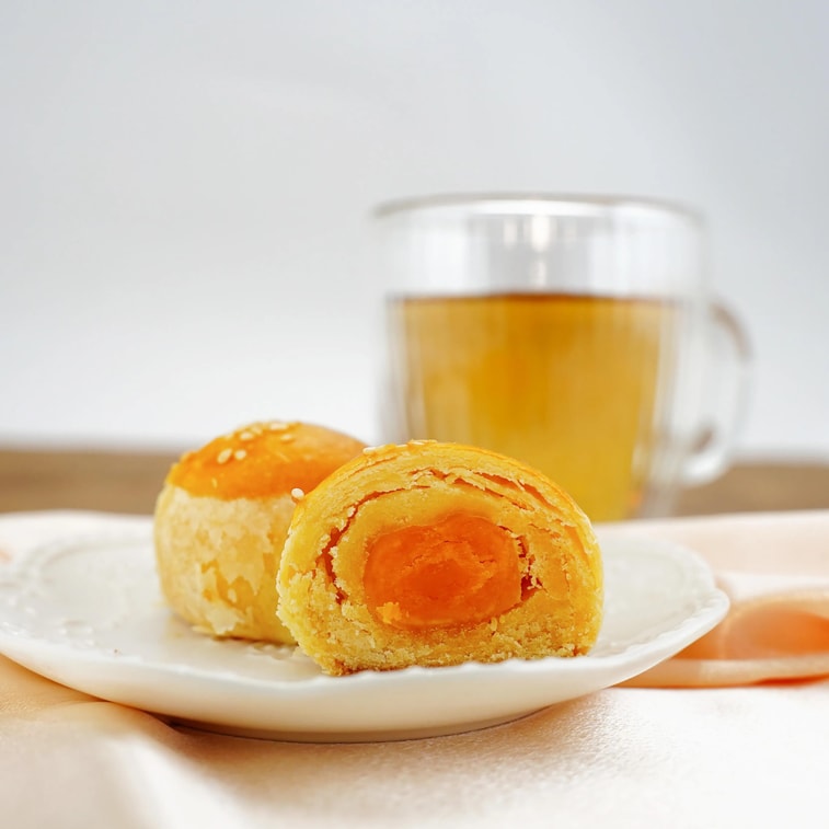 혼합 계란 노른자 페이스트리 선물 상자, 9개입 19온스【녹두*3개 + 대추 페이스트*3개 + 타로 페이스트*3개】 3