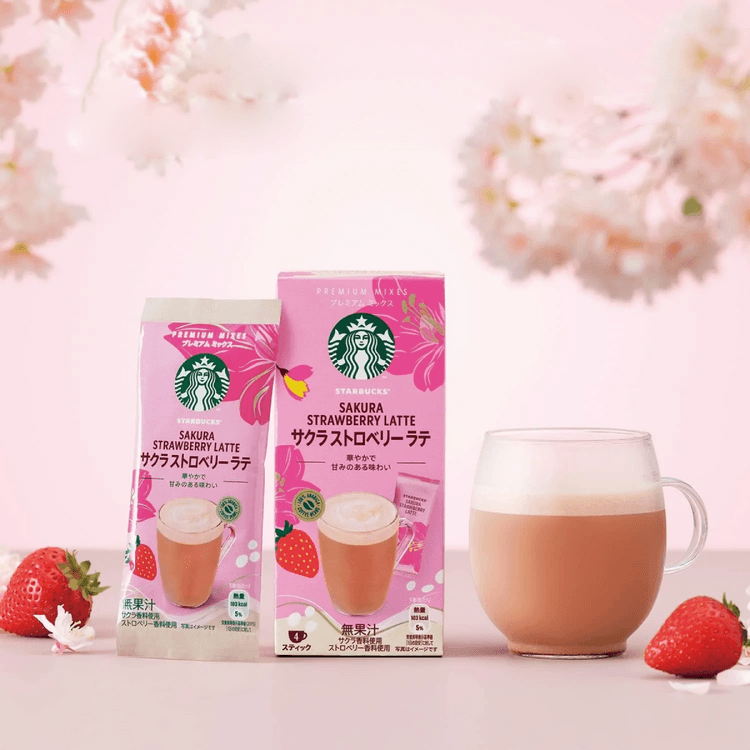 JPスターバックス 桜とストロベリーのラテ インスタントコーヒー 4本