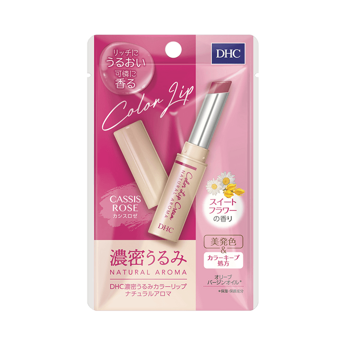 DHC 玫紅色淡彩潤唇膏 甜美花香 滋潤保濕 柔滑上色 1.5g