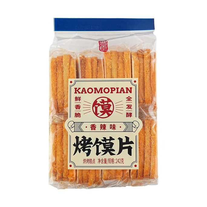 曹臣 烤饃片 香辣味 242g【酥脆饃乾小饃丁】