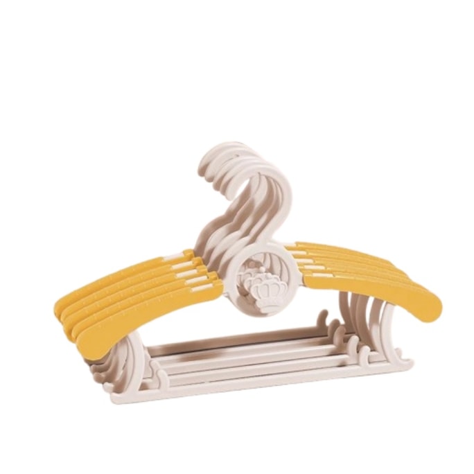 Baby hangers multifunctional non-slip non-marking baby children retractable hangers yellow 5 pcs