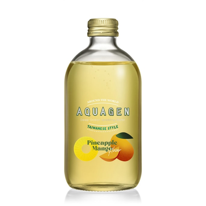 AQUAGEN Ocean Sparkling Juice Drink  Pineapple Mango Flavor 330ml