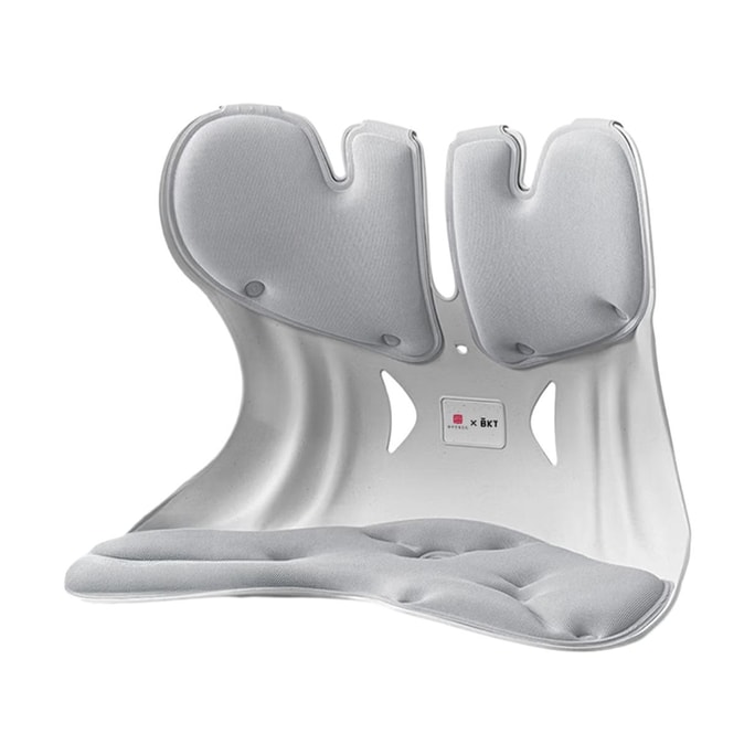 Oversized Lumbar Cushion, Ergonomic Backrest for Posture, Universal Chair Fit, Elegant Gray, 477×337×373mm