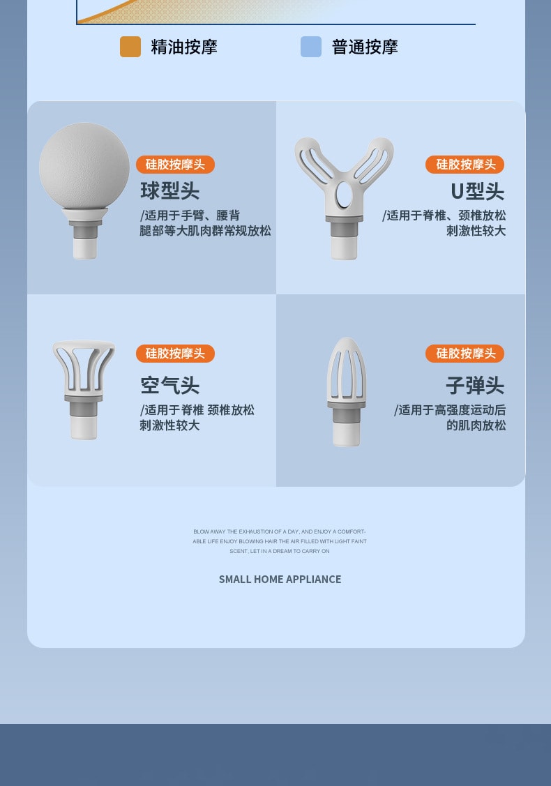 【中国直邮】 多蒙 迷你筋膜枪家用便携女生肌肉放松震动按摩棒颈椎按摩仪 1 把