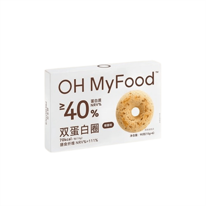 Double Protein Ring O-type Protein Bar Whey Protein Control Card Full Breakfast Meal Replacement Food Coconut Flavor 90g