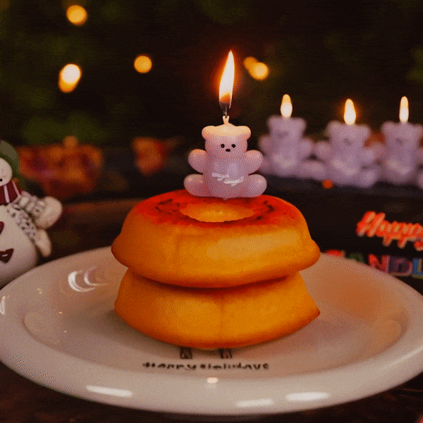생일 양초 파티 케이크 양초 곰 5Pcs