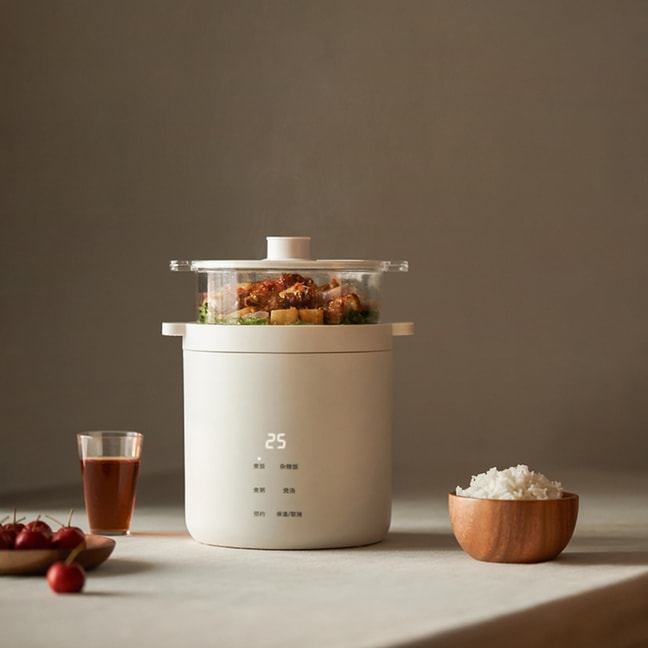 OLAYKS 【1.2L容量·带蒸笼】电饭煲 110~120V通用 1~2人宿舍适用