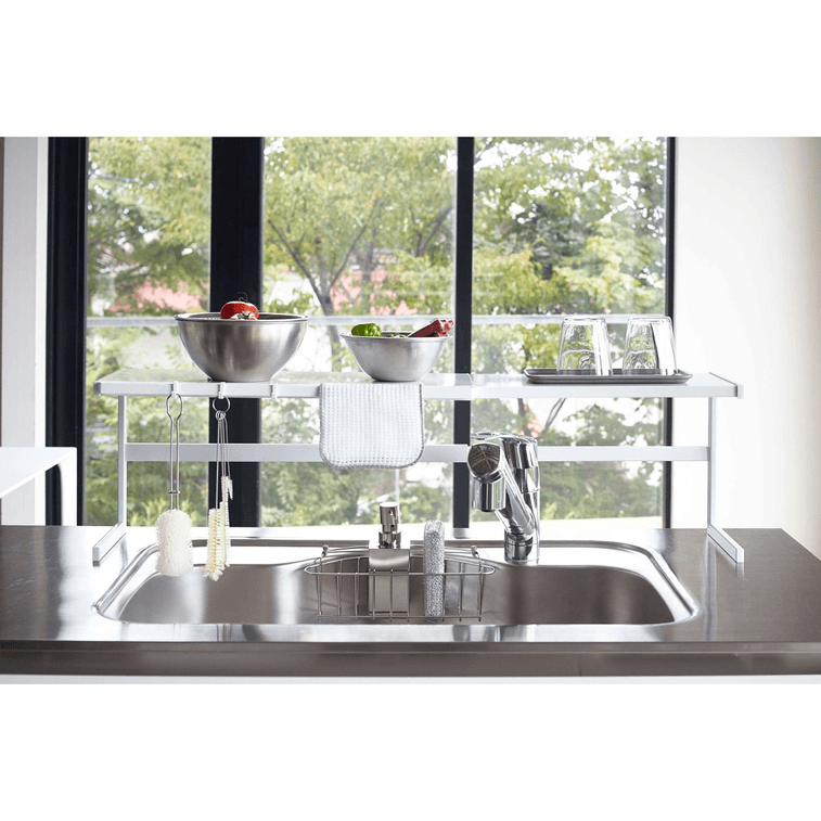 야마자키 홈 확장형 카운터탑 선반 (일본) - 스틸, 화이트, 1개 4