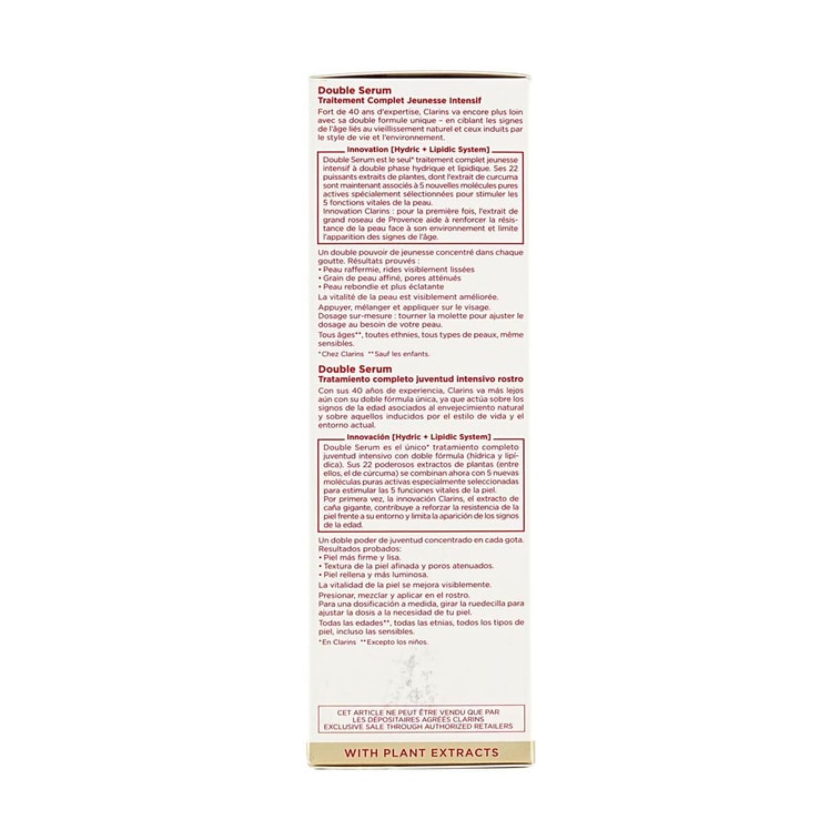 CLARINS嬌韻詩 第九代黃金雙萃精華液 經典抗老精華油 50ml 緊緻透亮 抗皺淡紋 改善熬夜暗沉【中性/混乾/乾皮首選】敏感肌適用 8