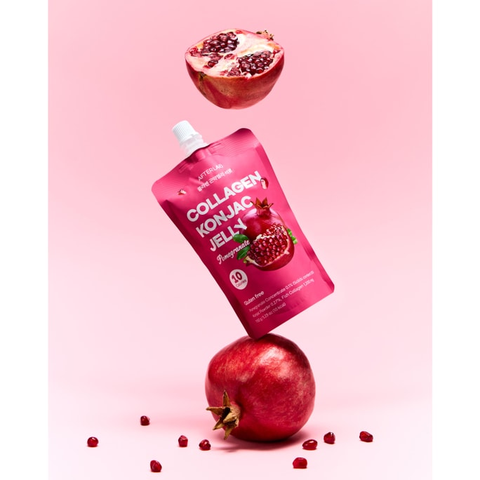 韩国AFTERLAB 胶原蛋白魔芋果冻(石榴味)150克 10条​