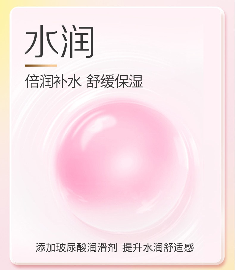 杰士邦 超潤玻尿酸保險套 天然乳膠安全套 超潤零感超薄潤滑安全保險套 10只裝