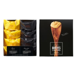 [일본 직배송] 일본 BAKER'S CUSTARD 초인기 스낵 버터 케이크 오리지널 + 초콜릿 2가지 맛 총 8개입