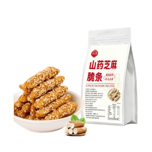 Yam And Sesame Hollow Crispy Sticks, Satisfy Cravings And Cut Greasiness, Sweet And Crunchy Sesame Sticks 250g*1 bag