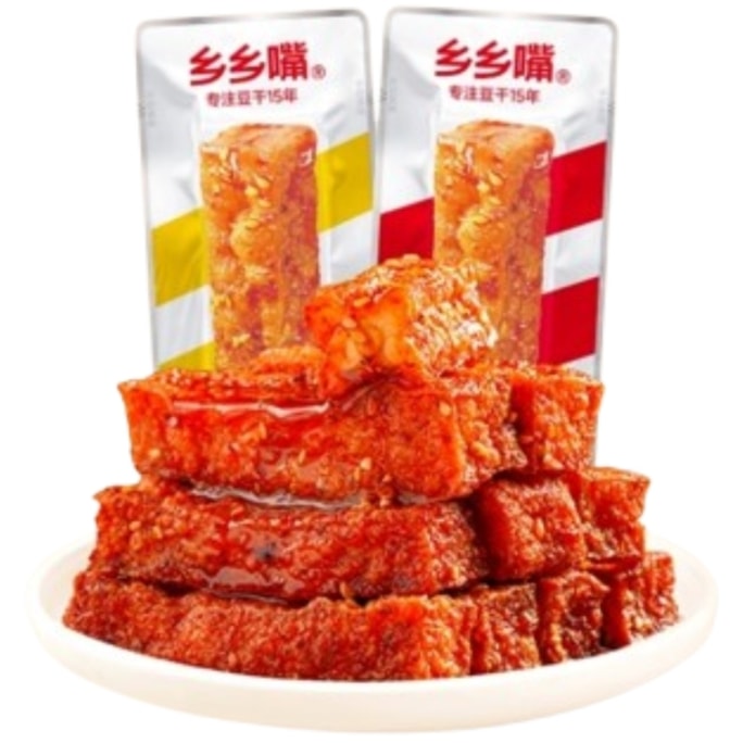 【中国直邮】 乡乡嘴 虎皮豆干小零食麻辣五香豆干办公室休闲食品混合口味 39g 3包