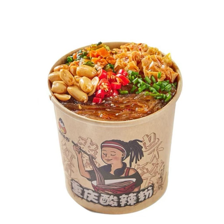 ちゃなん様♡麺包み Mantongxiang 淮盤良品 フルバケツ 重慶風酸辣米麺 130g - Yami