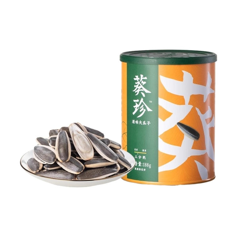 Qia Qia 해바라기 씨앗, 오리지널, 3/4 익은, 대형, 188g 캔, 내몽골 Hetao 특수 해바라기 씨앗 3