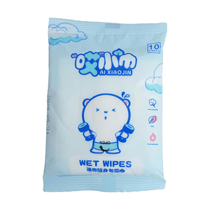 Lingettes humides portables miniatures 10 pièces 【Formule douce】【Essence d'aloès】