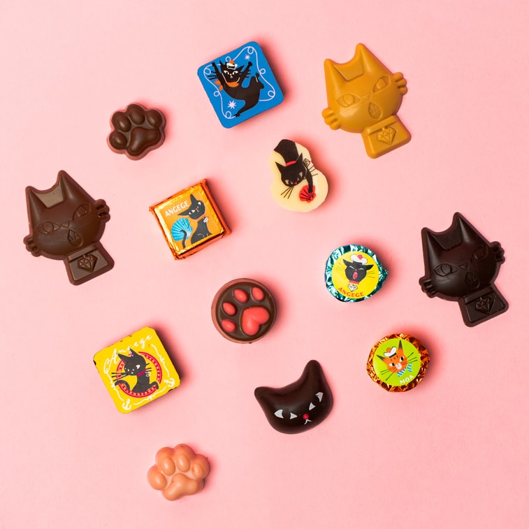 日本GONCHAROFF×宮崎一人联名款 ANGEGE黑色猫咪 巧克力礼盒 混合口味 13枚装 【可爱迷人猫猫教】 4